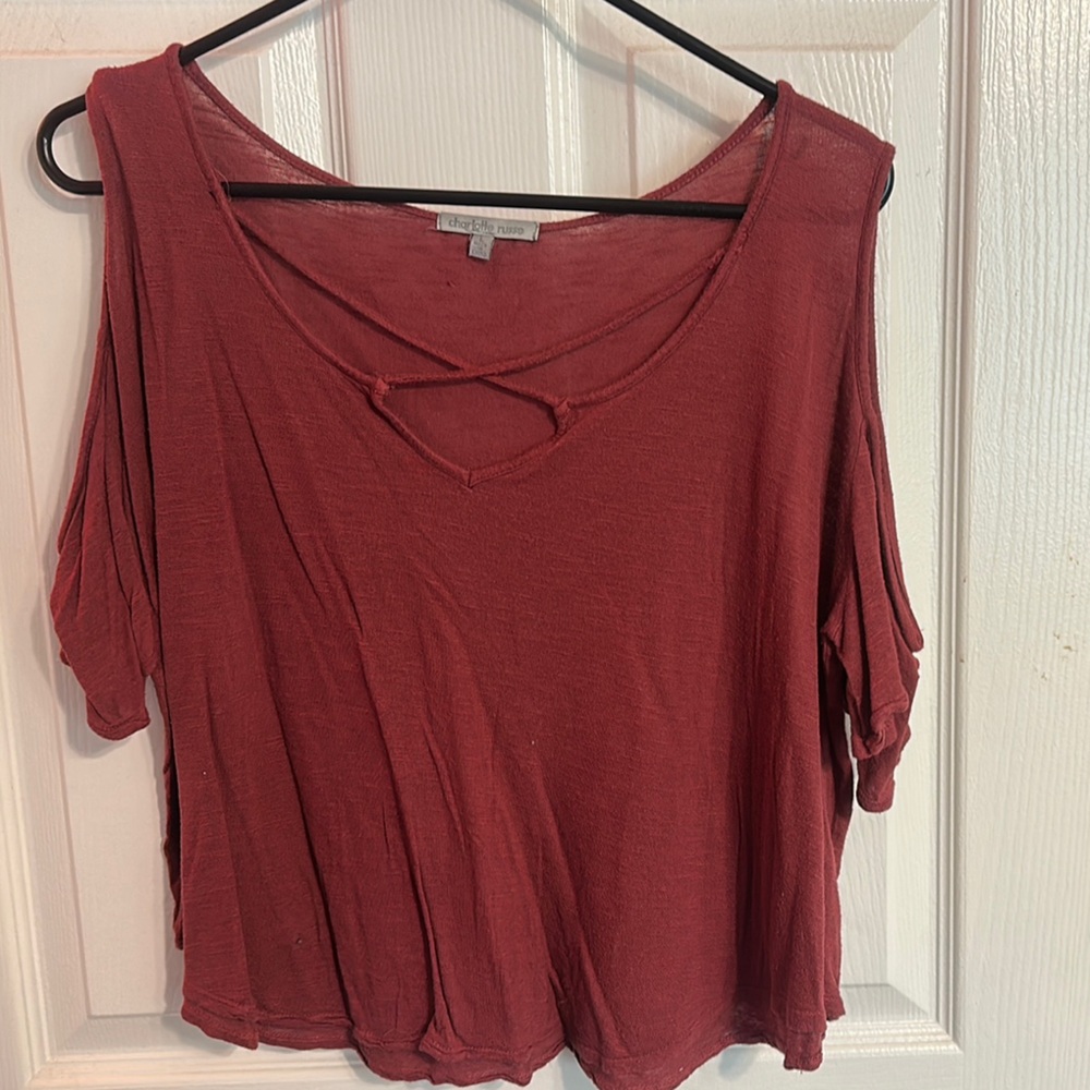 Casual Red Long Sleeve Top